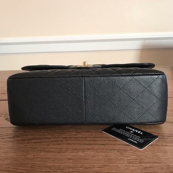 SOLD Chanel classic double flap jumbo CF caviar - Picture 5 of 8